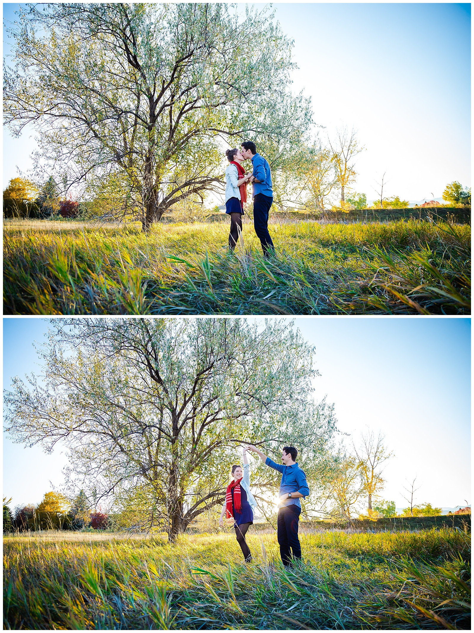 colorful engagement session