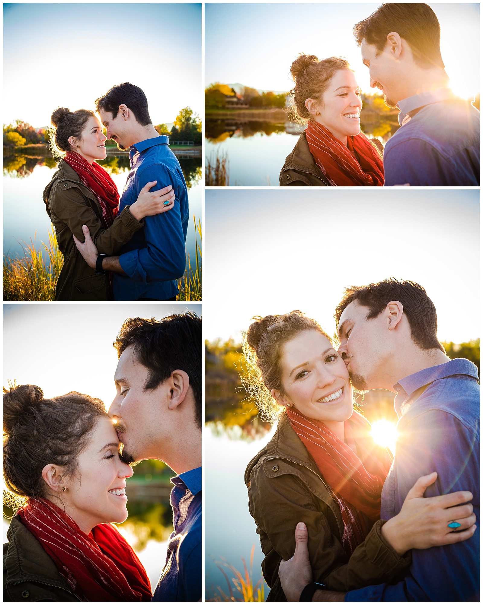 colorado engagement session during golden hour