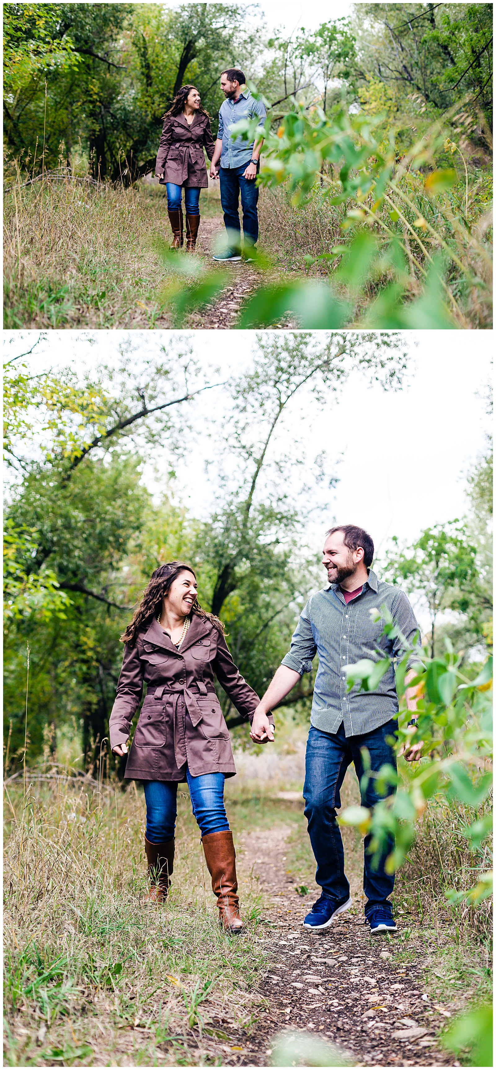 green engagement session
