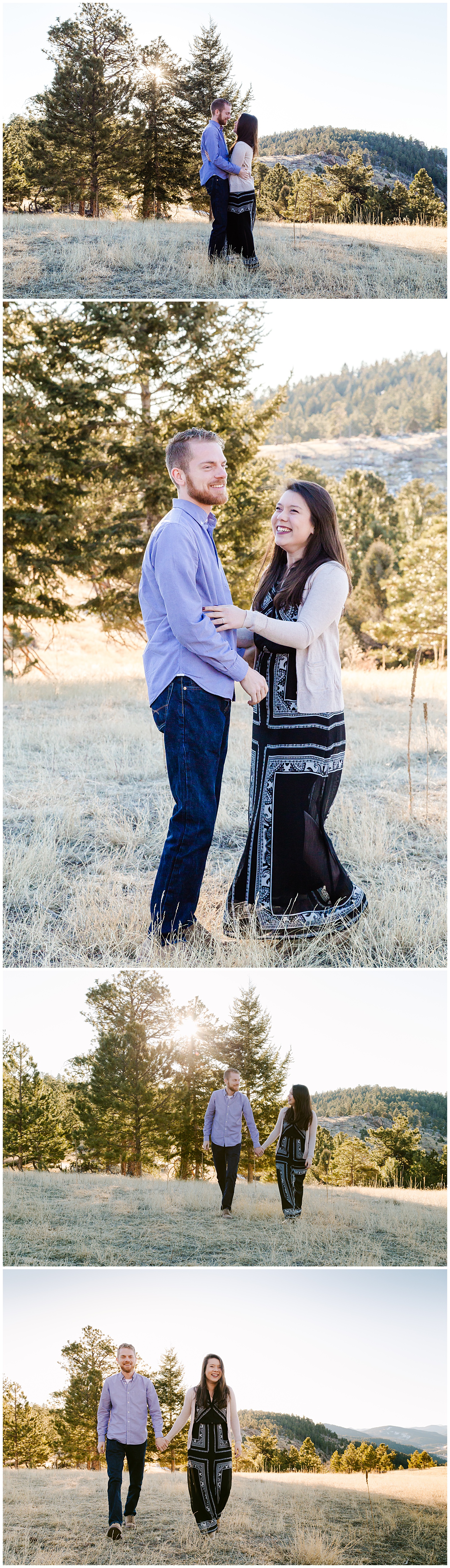 morning engagement session at mount falcon park