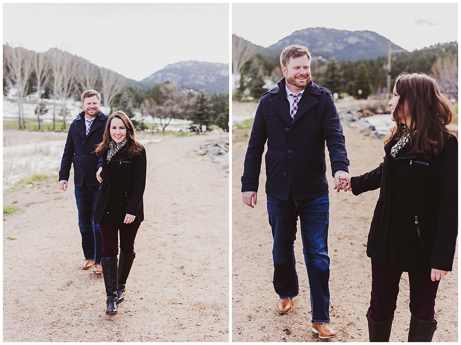 engagement session in colorado mountains