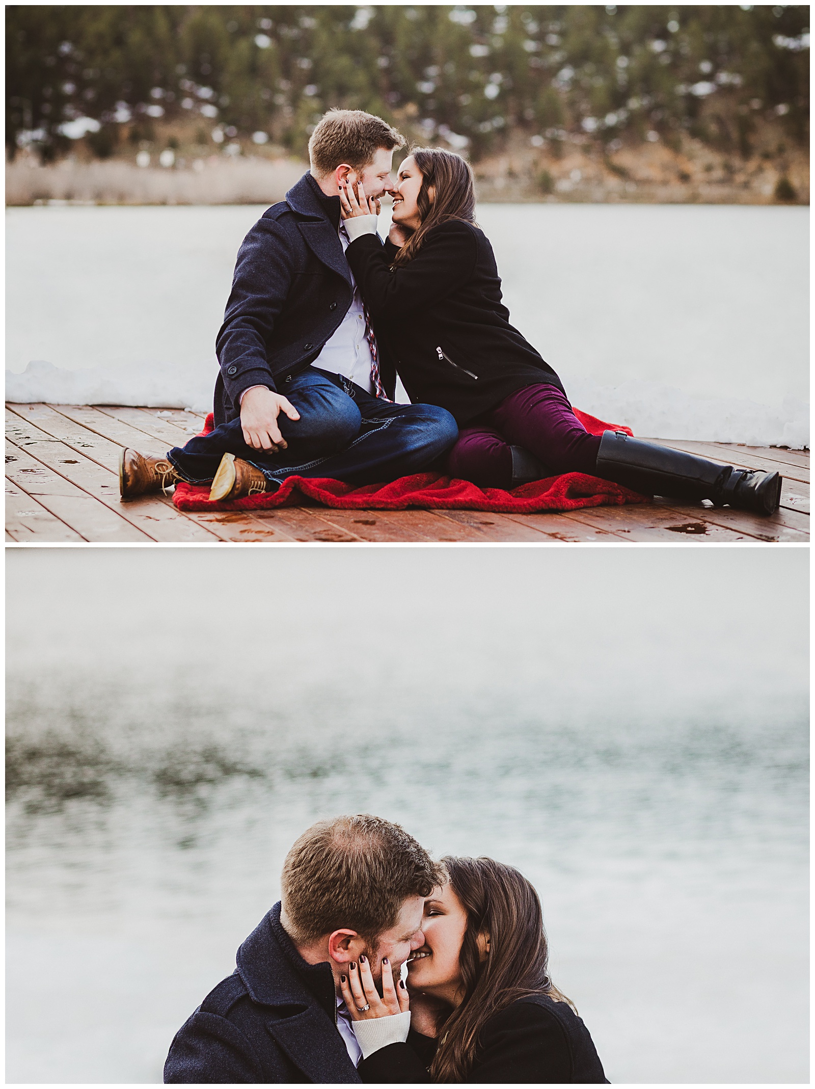 engagement session at evergreen lake house