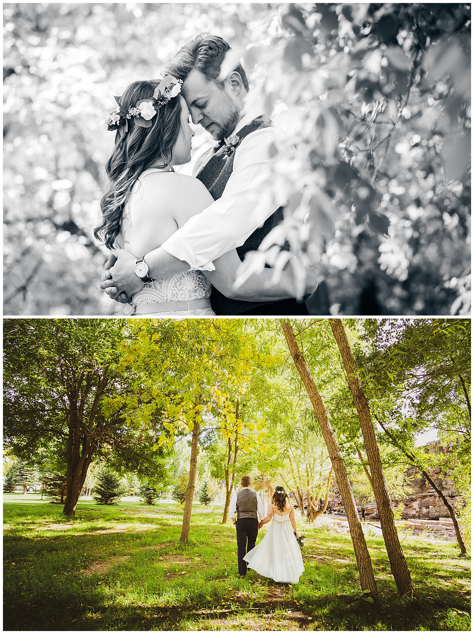 river bend wedding couple portriats