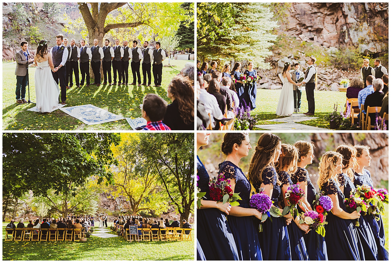 river bend wedding outdoor ceremony colorado