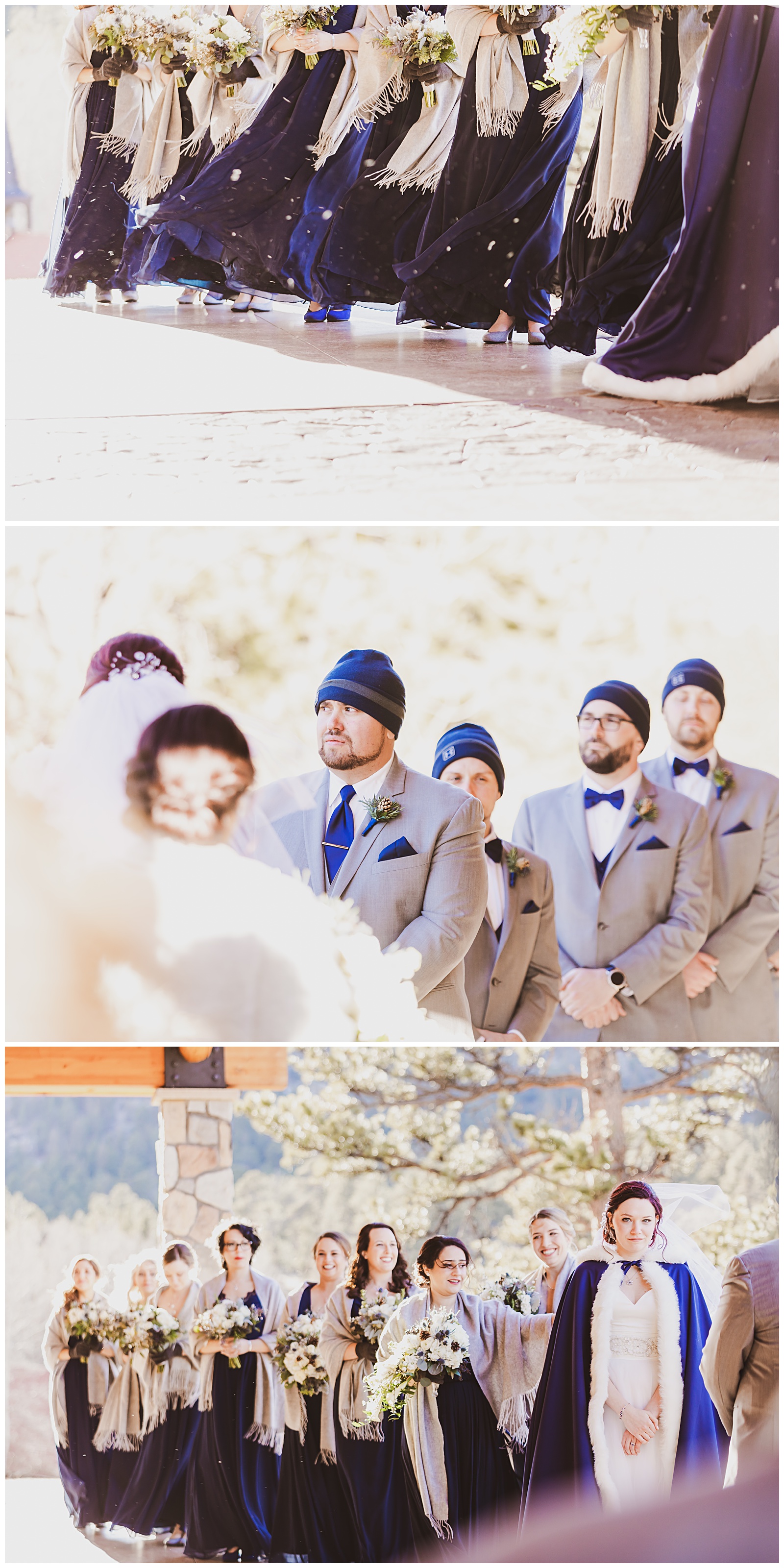 winter wedding ceremony at black canyon inn