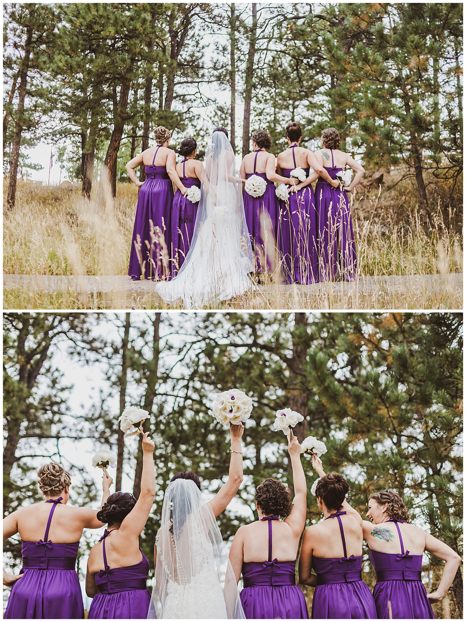 purple bridesmaid dresses with back detail