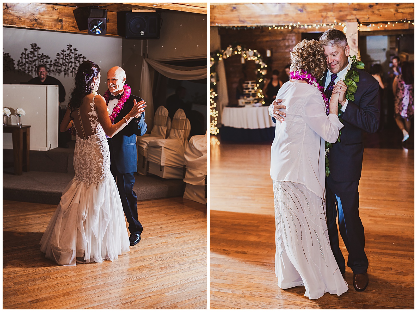 bride and groom dance with their parents