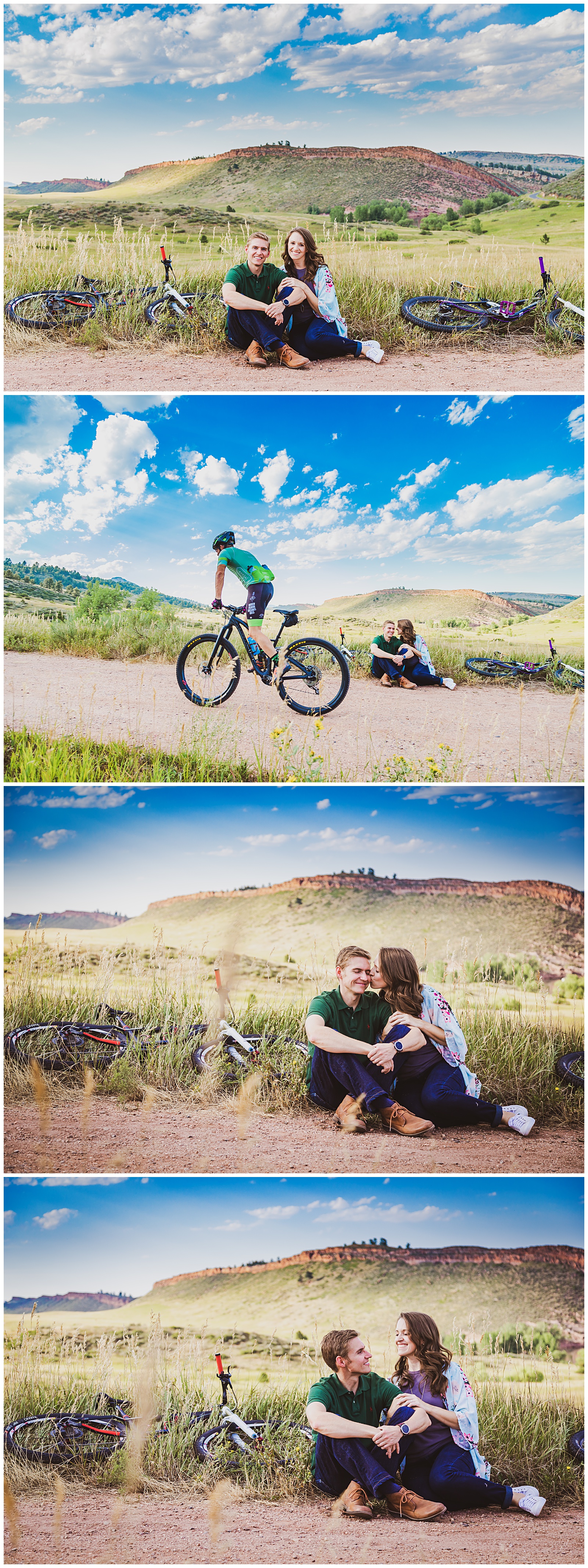 mountain bike themed engagement session