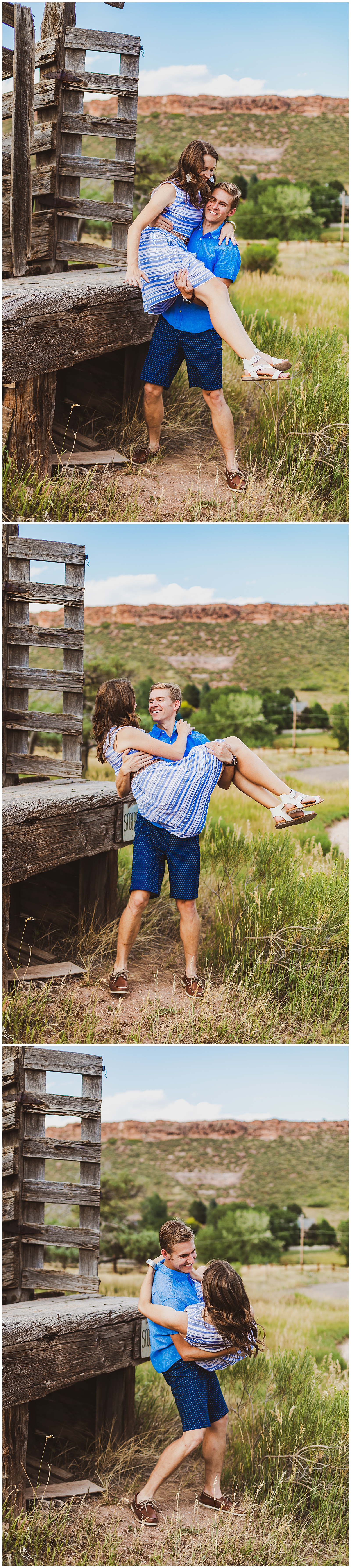 couple having fun during their engagement session