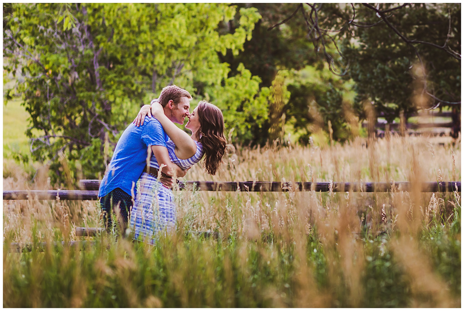 couple dancing in tall grass