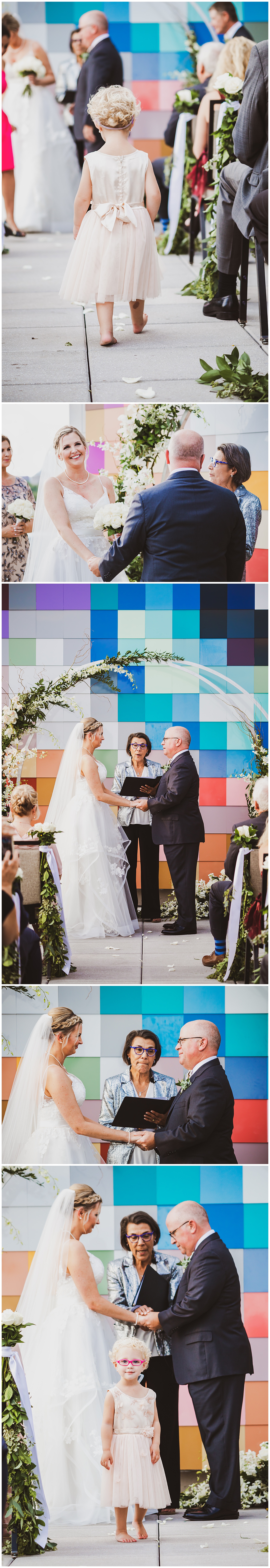 modern wedding with lots of color