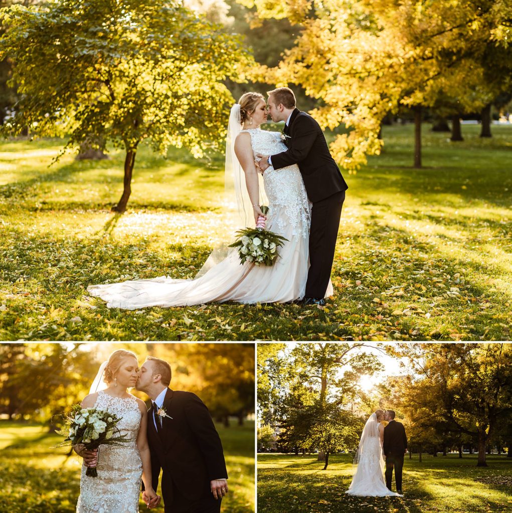 Fall Wedding photos at Denver City Park