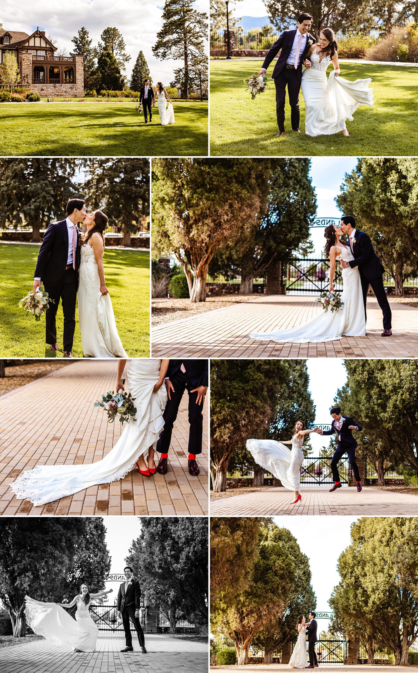 Wedding couple photos at Highlands Ranch Mansion